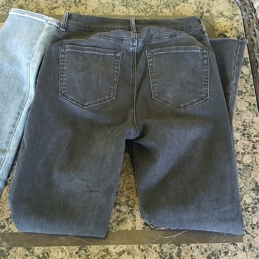 PacSun Jeans 26 Hi Rise Patchwork Light Wash Black 2 pair - Picture 7 of 8